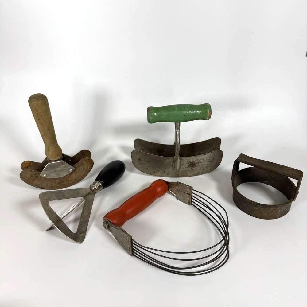 Vintage Kitchen Utensil Set Of 5 Androck Ekco‎ Chief Choppers Pastry Dough Tools
